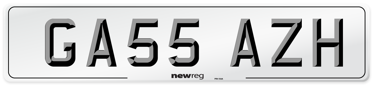 GA55 AZH Number Plate from New Reg